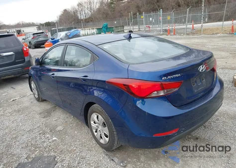 2016 Hyundai Elantra Se z USA, uszkodzony, nr VIN 5NPDH4AE5GH753662